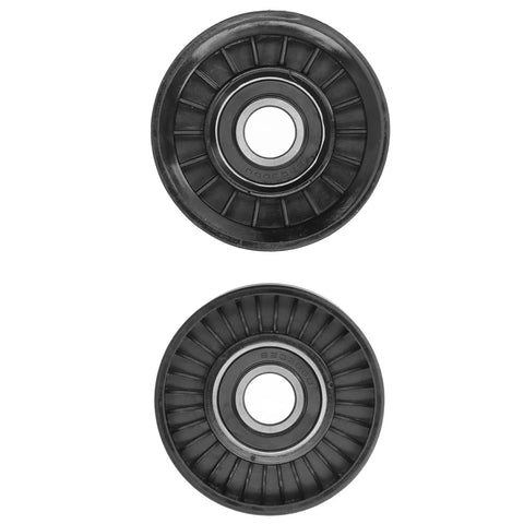 Fauitay Drive Belt Idler Pulley Set 2 Pcs durable black metal ABS designed for Fairlane AU BA BF NF NL models 1995 to 2007.