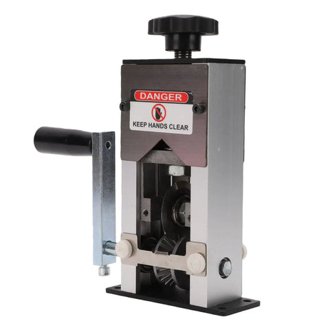 Yunseity Electric Drill Wire Stripper For Copper And Aluminum Cables, Hand Crank Tool With Adjustable Jaw 0.04 To One Inch Capacity, Portable Recycling Machine For Workshop And Field Use.