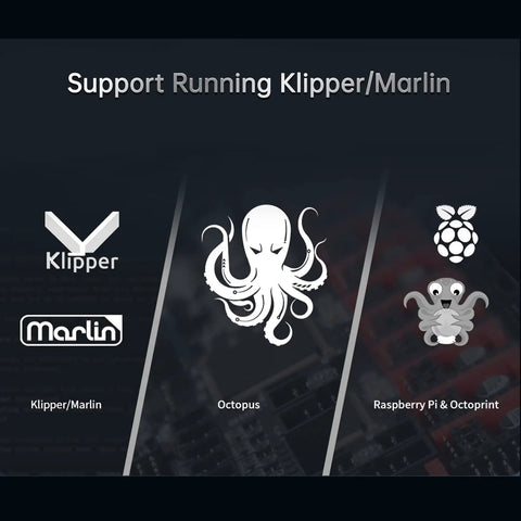 Octopus V1.1 32Bit Silent Control Board For 3D Printers With 8 Axis TMC2209 Drivers Klipper Marlin Ready icons displayed