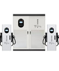 Beast Mode Heavy Duty Dc Fast Charger Floor Mounted Pedestal For Commercial Parking Lots And Fleet Depots With Rapid Juice Delivery And Plug And Play Hookup, featuring dual chargers and control panel.
