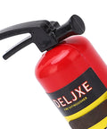 Legit Mini Fire Extinguisher Toy For Rc Cars Featuring A Dope Lifelike Design, close-up of the nozzle and label.