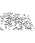 316 Stainless Steel Bearing Balls 2.381mm 3/32 Inch Mirror Finish Precision Balls G200 Grade Pack Of 200 scattered on white background.