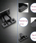 Solid As A Rock 12 Pack Panel Clip Connectors Zero Hassle Abs Plastic Hidden Wall Mounts And Quick Install Cabinet Fasteners, fastening clip with two-hole fixing