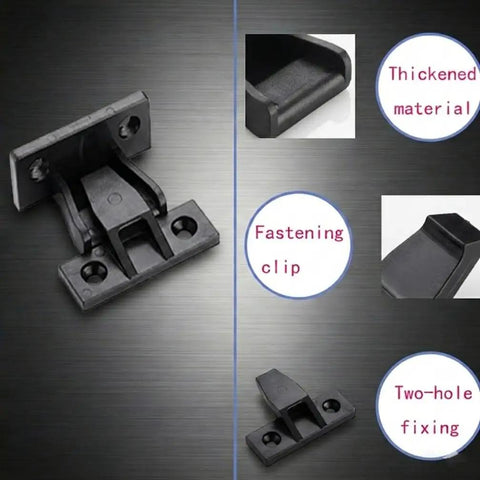 Solid As A Rock 12 Pack Panel Clip Connectors Zero Hassle Abs Plastic Hidden Wall Mounts And Quick Install Cabinet Fasteners, fastening clip with two-hole fixing