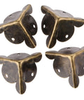 40Pcs Antique Jewelry Box Feet And Corner Brackets Set, vintage embossed decorative leg protectors, showing multi-hole mounts