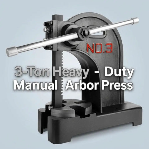 3 Ton Arbor Press Machine With Heavy Duty Cast Iron Base Steel Anvil Plate Delivers 6612 Lbs Force For Smooth Bearing Punching Tasks - close-up view