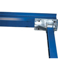 Adjustable Height Steel Gantry Crane Featuring 6000 Pound Capacity straight up heavy duty blue steel support beam detail.