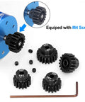 Beefy 32P Pinion Gear Set for 1/10 RC Electric Off Road Trucks, 15T-19T gears with 3.175mm bore, 0.8 mod, includes M4 screw