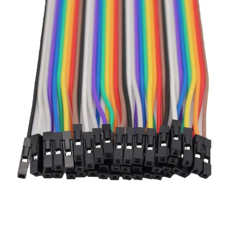 360 Piece Multicolor Breadboard Jumper Wires Kit Featuring 30.5cm 12in, 20.5cm 8in, 10.4cm 4in Dupont Cables MF MM FF For Arduino Raspberry Pi Prototyping, showing close-up of multicolor wires and connectors.