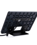 Rear view of Fast Charge USB Dock Stand for 3D Printers Backplate Mount with cable connection and sturdy base.