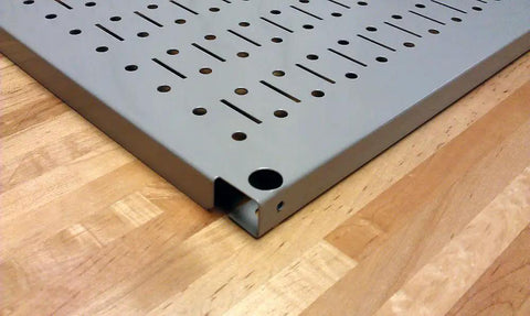 Heavy Duty 16x32 Inch White Pegboard Tool Wall Panel Horizontal Metal Pegboard Mounts Directly To Studs For Ultra Strong Tool