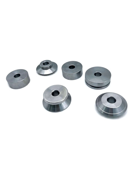 One Quarter Inch Hem Bead Roller Sets With Three Quarter Inch Shafts And Two And A Half To Three Inch Spacing, CNC Machined Hardened Steel