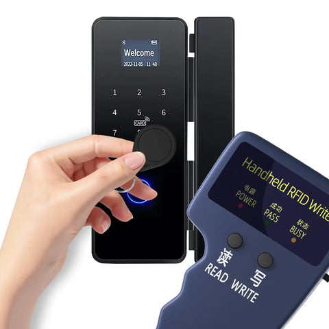 Handheld 125KHz RFID Copier Duplicator For T5577 And EM4305 Cards On The Go, copying access card with digital reader