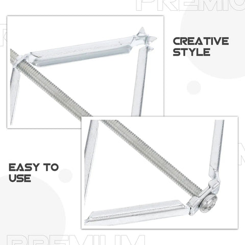 Close-up of serrated metallic support rods in 30 Piece 86 Type Socket Cassette Repair Kit With Serrated Metallic Support Rods For Electrical Junction Box And Wall Outlet Box Fixing DIY Home Electrical Maintenance Tools, showcasing creative style and ease of use.