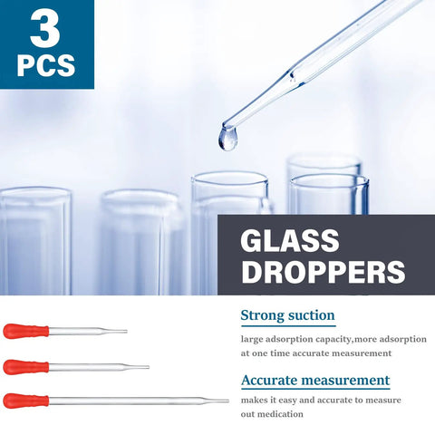 Complete Lab Glassware Starter Kit With 50 100 250 500 1000ml Beakers, Graduated Cylinders, Glass Droppers, Stirrers, Measuring Cups