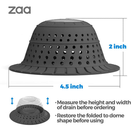 Total Game Changer Durable Silicone Drain Protector And Hair Catcher Plug For Bathroom Sink And Tub Hassle Free Install 4.5 inch size