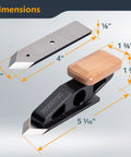 Slick Spear Point Chisel Plane Built Tough For Tight Corners And Narrow Angles Ideal Plug Trimming Companion dimensions display.