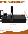 Hot Ribbon Cutter Machine With Adjustable 100 To 600 Celsius Temperature Electric Rope Cutter DIY Friendly Portable Heat Cutter For Braided Ribbon And Webbing Includes Screwdriver Built In Fan, showing compact size and portable design.