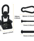 Heavy Duty Hammock Hanging Kit With 360 Degree Swivel Hooks 1000 Lb Capacity For Chairs Yoga Straps Outdoor Patio Porch Setup
