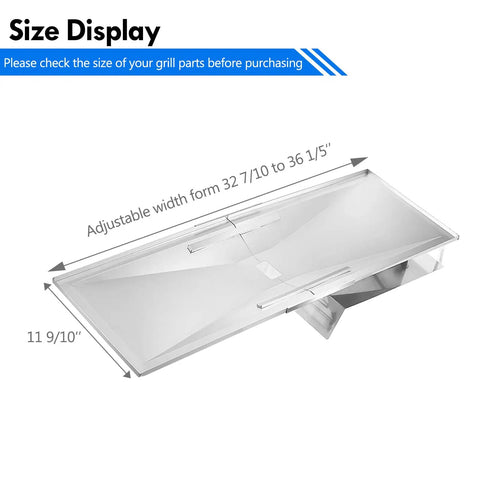 Pro Grade Stainless Steel Grease Tray And Drip Pan Replacement Fits Charbroil Gas Grills Solid 36X12 Inch Catch Pan Hella Durable Top Tier Fix For Weekend Cookouts