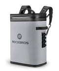 Leakproof Soft Sided Backpack Cooler For 36 Cans, Insulated Waterproof Cooler Bag, grey color with shoulder straps