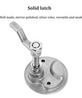 Heavy Duty 316 Stainless Boat Cam Latch With Flush Hatch Pull, shown with attached marine back plate and screws, all-weather hardware
