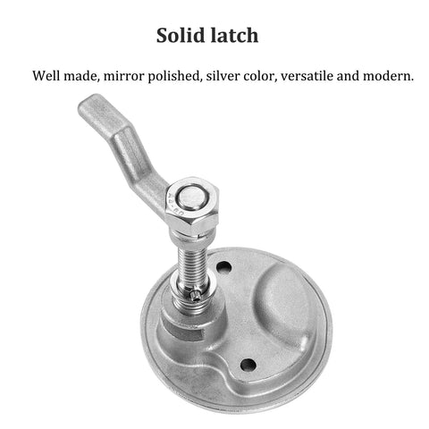 Heavy Duty 316 Stainless Boat Cam Latch With Flush Hatch Pull, shown with attached marine back plate and screws, all-weather hardware
