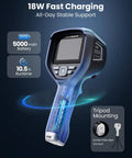 Dope Handheld Thermal Imager With 3 Point 5 Inch IPS Screen and 512 By 384 IR Resolution for electrical HVAC inspections.