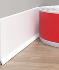 Flexible Baseboard Molding Trim 4 Inch Wide 20 Feet Long Peel And Stick Self Adhesive Vinyl Wall Base Cove Base Rubber Construction in corner