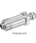 Steel Straight Grease Fittings Set G1/8 Thread 11mm Width Heavy Duty Hydraulic Lubrication Fittings Oil Spill Proof Rust Resistant 5 Pack