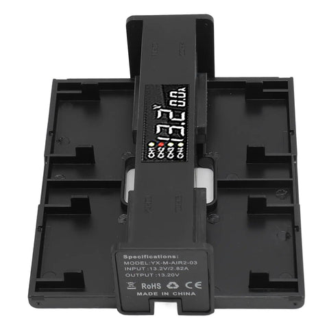 Foldable 4 In 1 Drone Battery Charging Hub With LCD Display Portable Charging Station showing status screen for Air 2S and Air 2