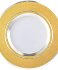 Recessed Lighting Housing Trim Kits Aluminum Embedded Panel Light for Home Indoor Gold, Led Ceiling Spotlight Floodlight Decorative Fixture Embedded Integrated White Light_5w viewed from above, showcasing gold trim and white center.