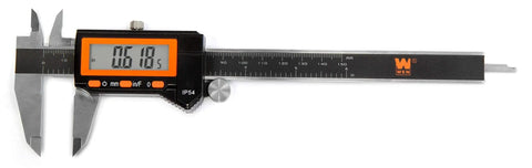 Digital Caliper 6.1 Inches Stainless Steel Water Resistant With LCD Readout And Storage Case IP54 Rated For DIYers And Pros