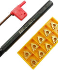 SNR0013M16 CNC Lathe Internal Threading Boring Bar Kit with 11 AG60 Carbide Inserts and T15 Wrench, 150mm Length, 13mm Shank