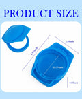 Premium Windshield Washer Fluid Cap for Volkswagen Atlas Tiguan Arteon Jetta and more shown with dimensions and blue color