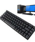 Clutch Compact Wired Mechanical Keyboard With Loud Blue Switches And Custom Rgb Backlight For Pro Gaming And Fast Typing Designed As A Sick 68 Key Usb Device Built To Last Forever with computer setup.