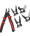 5 In 1 Pliers Set Built Tough For Cutting Sheet Metal And Wires With Stripping, Crimping, Cable Cutting, Soldering, And Wire Cutting Tools
