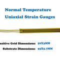 120 Ohm Foil Resistance Strain Gauge 50AA with 0.2m PVC Leads 2 Pack, 50x3mm uniaxial foil gauge