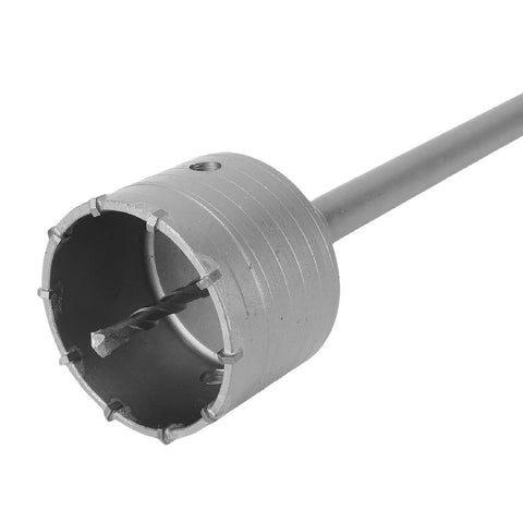 Get Heavy Duty Concrete Hole Saw Drill Kit With Tungsten Alloy Teeth For Wall Install And Fast Chip Removal From High Grade 40 Cr Steel Body. concrete hole saw with 350mm rod and tungsten teeth