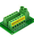 30 Amp 48V 2 By 6 Position Screw Terminal Block Distribution Module for Easy Install, A And B Blocks, 7.62mm Pitch