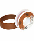 Copper Anti Seize Tape For Threads Three Quarters Inch By Fifty Feet PTFE Resin With Metal Flakes Roll on white background