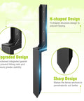 4 Pack Heavy Duty Fence Post Repair Kit With Ground Stakes For Fixing Tilted Or Broken Wood Posts Includes 32 Inch Stakes Galvanized Screws And Wrench Durable Post Anchor System For Fast Easy Home Fence Repair with H-shaped design illustration