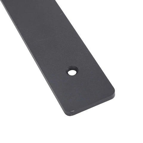 Close-up of Heavy Duty Floating Shelf Brackets Pack, 160-200 Lbs Per Pair, 1.5 Inch Thick Iron L Brackets With Matte Black Finish