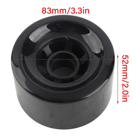 83mm black wheel replacement showing dimensions for 80A PU Shockproof Electric Scooter Tire Replacement For 3 Inch Wheels Easy Install