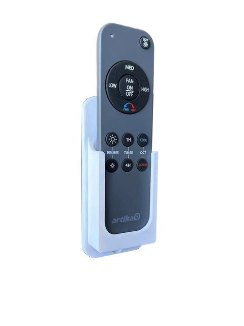 Wall Mount Remote Holder For Ceiling Fan Remotes REM-ARTC-1 REM-ARTC-2 With Easy Install Mounting Hardware White Rocker Switch Mount