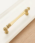10 Pack 5 Inch Brushed Gold Kitchen Cabinet Handles and Drawer Pulls for Cabinets with French Style and Smooth Rounded Corners