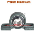 Pillow block bearing from Forty Four Point Two Five Inch Heavy Duty Beefed Up Go Kart Rear Axle Shaft Kit, 12cm width shown