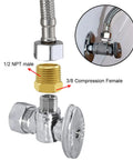 brass NPT to compression reducer fitting for plumbing