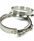 5 Inch Exhaust V Band Flange Clamp Kit For S400 Series Turbos SXE S475 S480 S463 S467 SX Turbo With T6 Flange Beveled Face Turbine Exit
