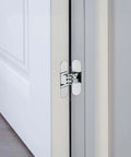 3D Adjustable 95 Mm Door Hinge For Left Or Right Hand Doors In Satin Chrome Finish Zinc Alloy Build Installed on Door